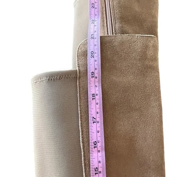Cole Haan Boots Women's Size 8 B Suede Low Heel Over the Knee Boot Tan Cognac - Picture 11 of 14